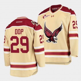 Eric Dop Boston College Eagles 29 College Hockey Beige 2021-22 Jersey