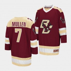 Boston College Eagles Joe Mullen Maroon College Hockey 2021-22 Away Jersey