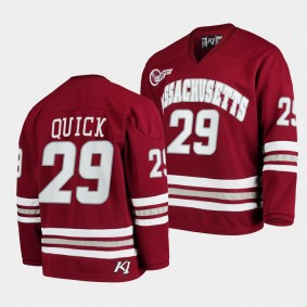 UMass Minutemen Jonathan Quick Maroon College Hockey 2021-22 Alumni Player Jersey