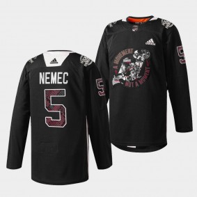 Simon Nemec 2022 NHL Draft New Jersey Devils #5 Black Jersey Black History Month