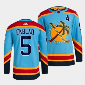 Reverse Retro 2.0 Aaron Ekblad Florida Panthers Authentic Primegreen #5 Blue Jersey 2022