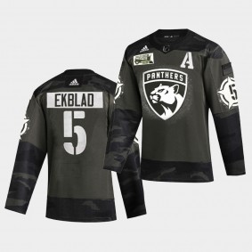 Aaron Ekblad Florida Panthers 2021 Military Night Camo Authentic Limited Jersey