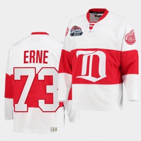 Adam Erne Detroit Red Wings Winter Classic White Throwback Jersey