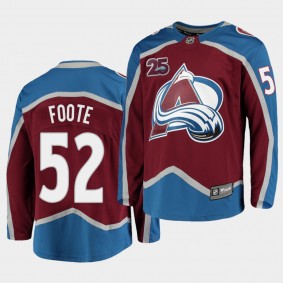 Adam Foote Colorado Avalanche 2020-21 25th Anniversary Burgundy Home Men Jersey