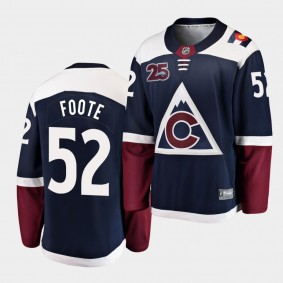 Adam Foote Colorado Avalanche 2020-21 25th Anniversary Navy Alternate Men Jersey