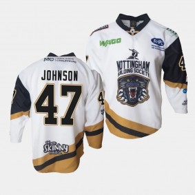 Adam Johnson Nottingham Panthers #47 Away White Jersey Replica