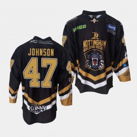 Adam Johnson Nottingham Panthers #47 Home Black Jersey Replica