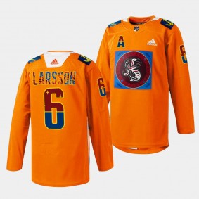 Indigenous Peoples Night Adam Larsson Seattle Kraken Orange #6 Special Jersey 2023