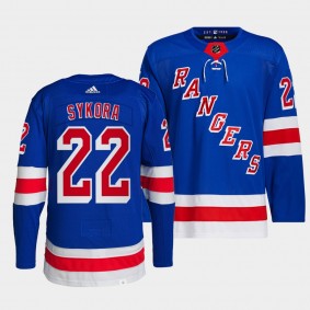 2022 NHL Draft New York Rangers Adam Sykora Jersey Royal Authentic Primegreen Home