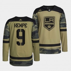 Adrian Kempe Los Angeles Kings Military Appreciation Camo Jersey Practice