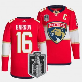 Aleksander Barkov Florida Panthers 2023 Stanley Cup Final Red #16 Authentic Primegreen Home Jersey Men's