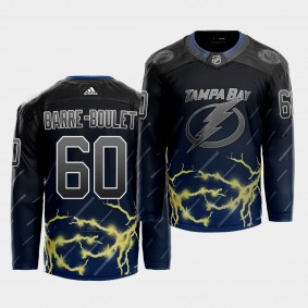 Lightning #60 Alex Barre-Boulet 2021 City Concept Thunderstorm Jersey Black