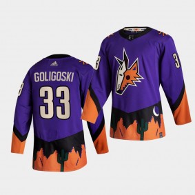 Arizona Coyotes 2021 Reverse Retro Alex Goligoski Purple Authentic Jersey