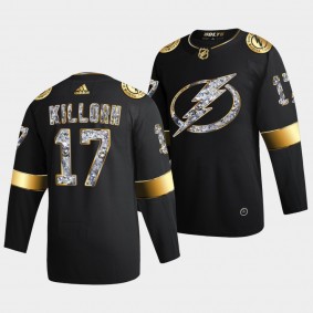 Tampa Bay Lightning Alex Killorn 2022 Stanley Cup Playoffs #17 Black Jersey Diamond Edition