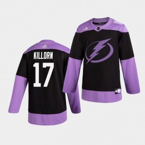 Alex Killorn Lightning #17 Practice Hockey Fights Cancer Jersey