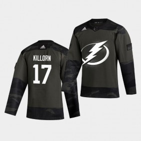 Alex Killorn Lightning #17 Authentic 2019 Veterans Day Jersey