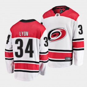 Alex Lyon Carolina Hurricanes 2021 Away White Player Men Jersey