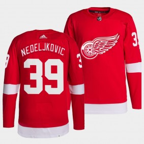 Alex Nedeljkovic #39 Red Wings Home Red Jersey 2021-22 Pro Authentic