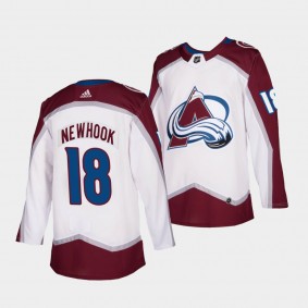 Alex Newhook #18 Avalanche 2021-22 Road Authentic White Jersey