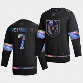 Vegas Golden Knights Alex Pietrangelo 2020-21 Iridescent Holographic Collection Authentic Black Jersey