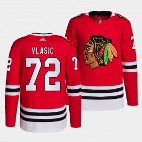 Chicago Blackhawks 2022-23 Authentic Primegreen Alex Vlasic #72 Red Jersey Home