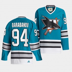 San Jose Sharks Alexander Barabanov Team Classics #94 Teal Jersey Authentic