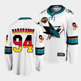 Alexander Barabanov San Jose Sharks 2022 NHL Global Series White Germany Challenge Jersey