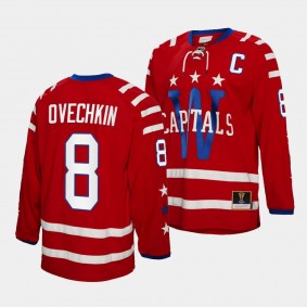 Alexander Ovechkin Washington Capitals #8 2015 Blue Line Red Jersey Mitchell Ness