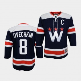 Alexander Ovechkin Youth Jersey Capitals Alternate Navy Third Premier Jersey