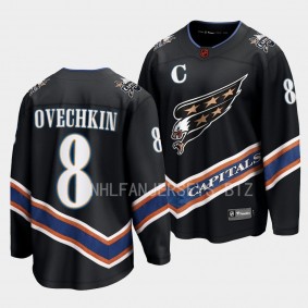 Washington Capitals Alexander Ovechkin Special Edition 2.0 2022 Black Breakaway Retro Jersey Men's