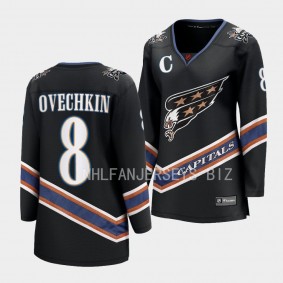 Washington Capitals 2022 Special Edition 2.0 Alexander Ovechkin #8 Women Black Jersey Breakaway Player