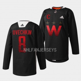 Washington Capitals 2023 Celebrating Black History Alexander Ovechkin #8 Black Jersey Warmup