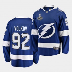 Tampa Bay Lightning Alexander Volkov 2020 Stanley Cup Final Bound Home Player Blue Jersey