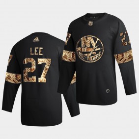 Anders Lee Islanders Python Skin Black 2021 Exclusive Edition Jersey