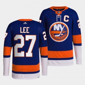 New York Islanders 2022 Home Anders Lee #27 Royal Jersey Primegreen Authentic Pro