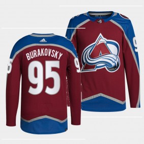 Andre Burakovsky #95 Avalanche Home Burgundy Jersey 2021-22 Primegreen Authentic