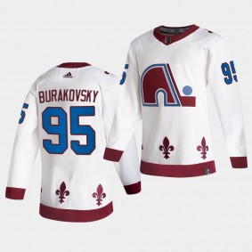 Colorado Avalanche 2021 Reverse Retro Andre Burakovsky White Authentic Jersey