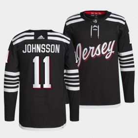 New Jersey Devils Andreas Johnsson Alternate #11 Black Jersey Authentic Pro