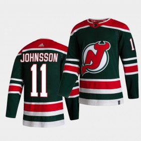 New Jersey Devils 2021 Reverse Retro Andreas Johnsson Green Special Edition Authentic Jersey