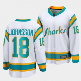 San Jose Sharks Andreas Johnsson 2022 Special Edition 2.0 White Breakaway Player Retro Jersey Men's