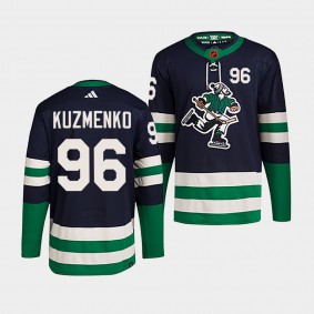 Andrei Kuzmenko Vancouver Canucks 2022 Reverse Retro 2.0 Navy #96 Authentic Primegreen Jersey Men's