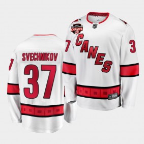 Hurricanes Andrei Svechnikov 2021 Central Division Champions White Jersey