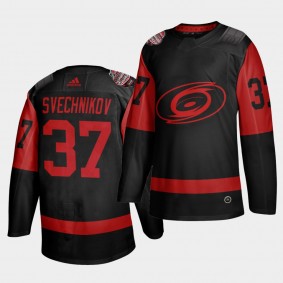 Andrei Svechnikov #37 Hurricanes 2021 Stadium Series Outdoor Game Black Jersey