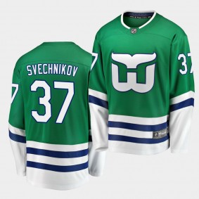 Andrei Svechnikov #37 Hurricanes Whalers Night Green Breakaway Jersey