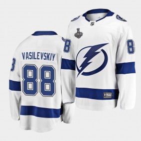 Andrei Vasilevskiy #88 Lightning 2021 Stanley Cup Final Away White Jersey