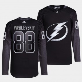 Andrei Vasilevskiy #88 Lightning Alternate Black Jersey 2021-22 Primegreen Authentic