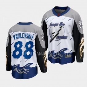 Tampa Bay Lightning Andrei Vasilevskiy Special Edition 2.0 2022 White Breakaway Retro Jersey Men's