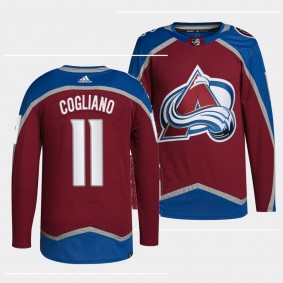 Andrew Cogliano Avalanche Home Burgundy Jersey #11 Primegreen Authentic Pro