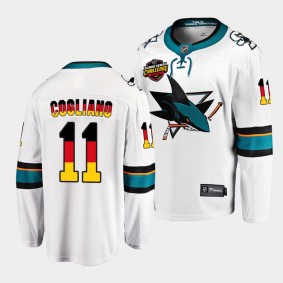 Andrew Cogliano San Jose Sharks 2022 NHL Global Series White Germany Challenge Jersey