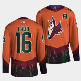 Andrew Ladd Arizona Coyotes 2022 Reverse Retro 2.0 Orange #16 Authentic Primegreen Jersey Men's